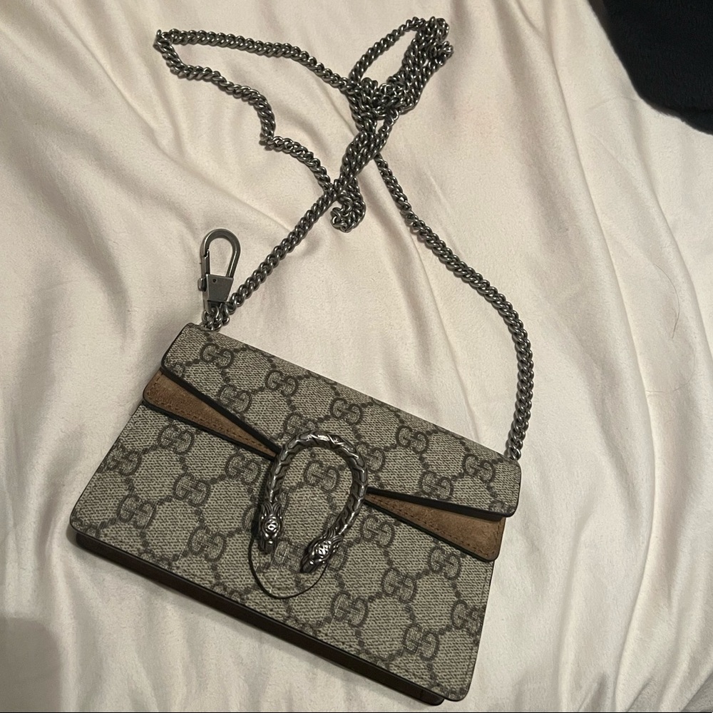 Gucci Mini Bag in Gray with Chain Detail